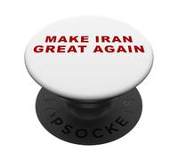 Make Iran Great Again - Minimal Text White & Red PopSockets PopGrip Adesivo