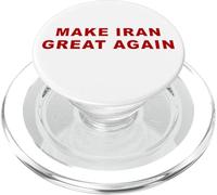 Make Iran Great Again - Minimal Text White & Red PopSockets PopGrip per MagSafe