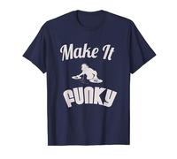 Make it Funky DJ giradischi in vinile scratch music shirt Maglietta