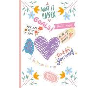 Make It Happen Goals Do It For Yourself: Fun inspirational gift Notebook Journal to track daily goals, notes, and mood.