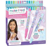 Make It Real 1326 Kit Penne Paillettes Scintillanti Fai da Te | Set Creativo 29 Pezzi con Paillettes, Perline e Decorazioni | Laboratorio Creativo Manuale Ragazze 8+ Anni, Regalo Perfetto