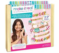 Make It Real Kit per Braccialetti Dolcetti – 7 braccialetti, charm, lettere in metallo, 280 pezzi