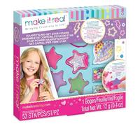 Make It Real 2471 Set Capelli Vere Star - Kit Capelli Creativo con Gessetti Colorati, Perline e Accessori | Set Acconciature Bambina 8+ Anni