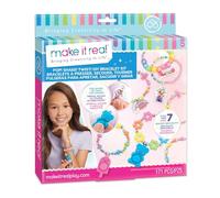 Make It Real 2901328 Pop! Shake! Twist! Set di braccialetti fai da te con ciondolo Fidget, braccialetto fai da te, kit creativo per bambini