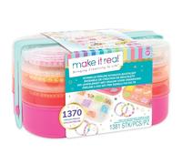 Make It Real 2901710 Beads-2-Go - Set di gioielli fai da te con oltre 1300 perline in una pratica scatola assortita, bracciali fai da te per bambini