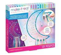 Make It Real - Acchiappasogni con Luce lunare Fai da Te | Kit Creativo Fai da Te +8 Anni | Acchiappasogni per Bambini con Perline e Nastri | Decorazione della Stanza della Ragazza e della Gioventù