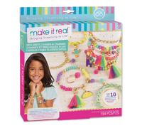 Make It Real Bracelet Making Kit with Neon Bracelet Beads - Girls Friendship Jew
