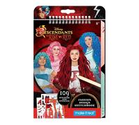 Make It Real: Descendants 4 Rise of Red Fashion Design Sketchbook - Include 109 adesivi e stencil, modelli di stile, Disney, ragazze e bambini dai 8 anni in su