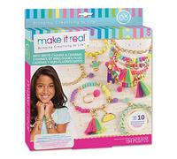 Make It Real 1313 Gioielli e Ciondoli Fluo, Set per 10 Braccialetti Fai da Te, 194 Pezzi, Kit Crea Braccialetti per Bambine, Kit con Perline e Ciondoli per la Creazioni di Gioielli DIY, da 8 anni