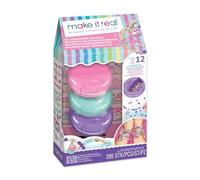 Make It Real Macaron Magic: Bracciali DIY, Kit Braccialetti Fai da Te | Crea 12 Bracciali Unici con Perline Colorate | Gioco Creativo per Bambini, Idee Regalo Originali | 395 Pezzi
