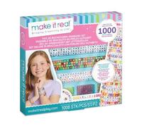 Make It Real Mega Rock'n'Block, 2901742, set di braccialetti fai da te con oltre 1000 perline e lettere, gioielli fai da te per bambini