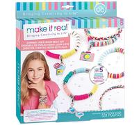 Make It Real Set Braccialetti con Perline Heishi | Kit Creativo Fai da Te per Bambine 8+ | Crea 5 Braccialetti con Ciondoli | Giochi Creativi Manuali per Ragazze | 531 Pezzi