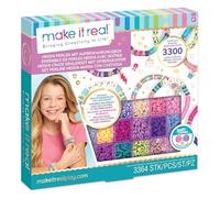 Make It Real Set di Perline Heishi con Custodia, 3364 Pezzi, Include Lettere e Ciondoli, Multicolore, per Bambini 8+ Anni