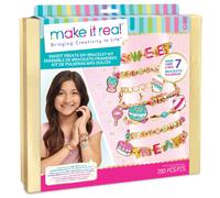 Make It Real Kit per Braccialetti Dolcetti – 7 braccialetti, charm, lettere in metallo, 280 pezzi