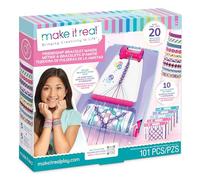 Make It Real - Tessitore di Braccialetto Amicizia | Kit per Fare Bracciali | Macchina per Fare Braccialetti Ragazze | Include Stencil, Fili Colorati, Perline, Barche | Artigianato Ragazza 8 Anni