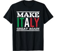 Make Italy Great Again Maglietta Con Scritta "Italian Pride Tee" Maglietta
