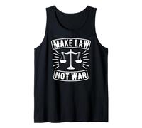 Make Law Not War Avvocato Giudice Retro Vintage Canotta