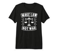 Make Law Not War Avvocato Giudice Retro Vintage Maglietta Premium