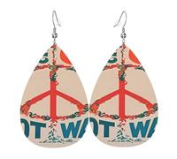 Make Love Not War 1960S Orecchini Divertenti Orecchini In Pelle Moda Accessori Per Carnevale Cosplay