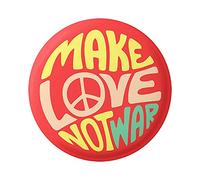 Make Love Not War 60's Style Peace Sign Button Pinback per zaini, giacche, cappelli 4,5 cm
