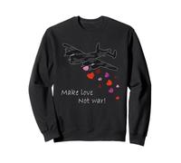 Make Love Not War Aereo Cuore Pace Stop Wars Pacifist Felpa