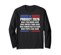 Make Lying Wrong Again Sign Project 2026 No Kings in America Maglia a Manica