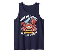 Make Me Crabby Get The Stabby, Divertente Disegno a Forma di Granchio Estivo Canotta