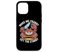 Make Me Crabby Get The Stabby, divertente disegno a forma di granchio estivo Custodia per iPhone 12/12 Pro