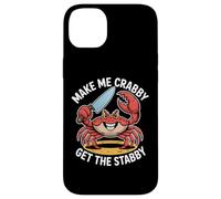 Make Me Crabby Get The Stabby, divertente disegno a forma di granchio estivo Custodia per iPhone 14 Plus