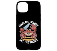 Make Me Crabby Get The Stabby, divertente disegno a forma di granchio estivo Custodia per iPhone 15 Plus