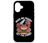 Make Me Crabby Get The Stabby, divertente disegno a forma di granchio estivo Custodia per iPhone 16