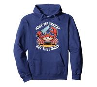Make Me Crabby Get The Stabby, Divertente Disegno a Forma di Granchio Estivo Felpa con Cappuccio