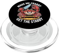 Make Me Crabby Get The Stabby, divertente disegno a forma di granchio estivo PopSockets PopGrip per MagSafe