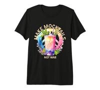 Make MOCKTAILS Not War - Cartello della Pace Color Pastello per Uomini o Donne Maglietta Premium