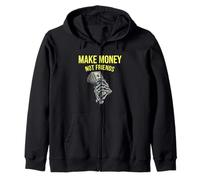 Make Money No Friends Graphic Design per imprenditori Felpa con Cappuccio