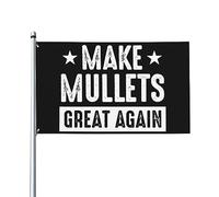 Make Mullets Great Again Divertente Umorismo politico Bandiera decorativa per esterni premium 9,1 x 1,5 m - Colori vivaci, antivento e resistente all'acqua - Ideale per giardino ed eventi
