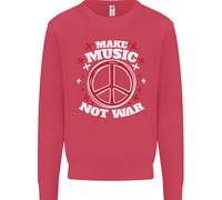 Make Musica Non Guerra Pace Hippy Rock contro la Guerra Bambini Felpa Maglione