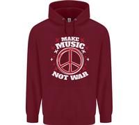 Make Musica Non Guerra Pace Hippy Rock contro la Guerra Uomo Felpa