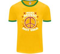 Make Musica Non Guerra Pace Hippy Rock contro la Guerra Uomo Ringer Fotl