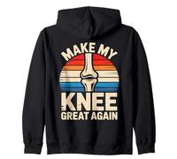 Make My Knee Great Again Divertente Retro Felpa con Cappuccio