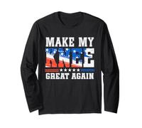 Make My Knee Great Again Funny Injury Knee Surgery Recovery Maglia a Manica