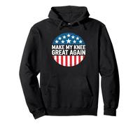 Make My Knee Great Again Stars Stripes Felpa con Cappuccio