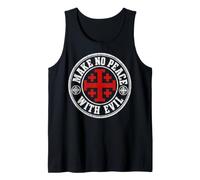 Make No Peace with Evil Knight Templar Jerusalem Cross Art Canotta