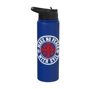 Make No Peace with Evil Knight Templar Jerusalem Cross Art Stainless Steel Insulated Water Bottle