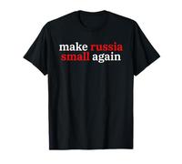 make russia small again mrsa Unisex Maglietta Nero S Stampa con lettere Leggera, Respirante, Comoda Manica con doppia cucitura e orlo inferiore Politica Adulti