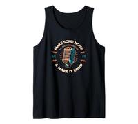 Make Some Noise Radio AM/FM Retro Mic Design Musica Vintage Canotta