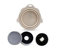 Make Up Brush Cleaner - Silicone Pieghevole, Macchina Portatile per la Pulizia del Pennello per Trucco, Adatta per il Pennello per Trucco, la Spugna e gli Strumenti di Pulizia in Polvere (#6)