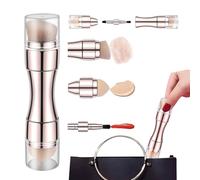 Make Up Brushes | 4 in 1 Double Ended Applicator | Eye Lip Face Retractable Makeup Brush | for Blush Powder Lip Gloss Eyeshadow Eyebrow Foundation Women Girls Home Office Birthday