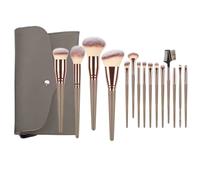 Make Up Brushes for Women - 15 Pieces Soft Bristles with Case | Foundation Blush Contour Highlighter Concealer Brush | for Travel Business Trips Home Vanity Women