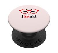 Make up Lash Eyelash Eyelashes Lover Sun Glasses Red t-shirt PopSockets PopGrip Adesivo